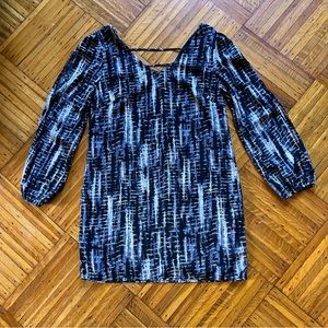 EUC Pink Owl Apparel Patterned Dress w/ Open Sleeves